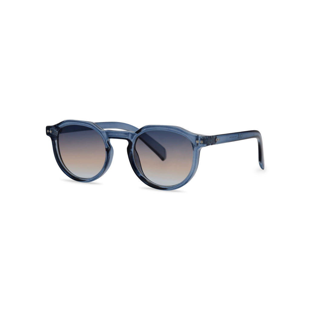 Lunettes de soleil bleu EVA GUILLEE, vue de profil