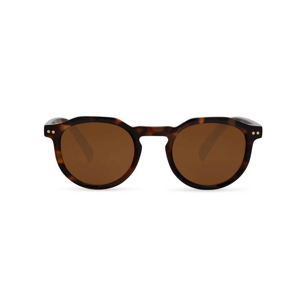 Lunettes de soleil brunes EVA GUILLEE, vue de face