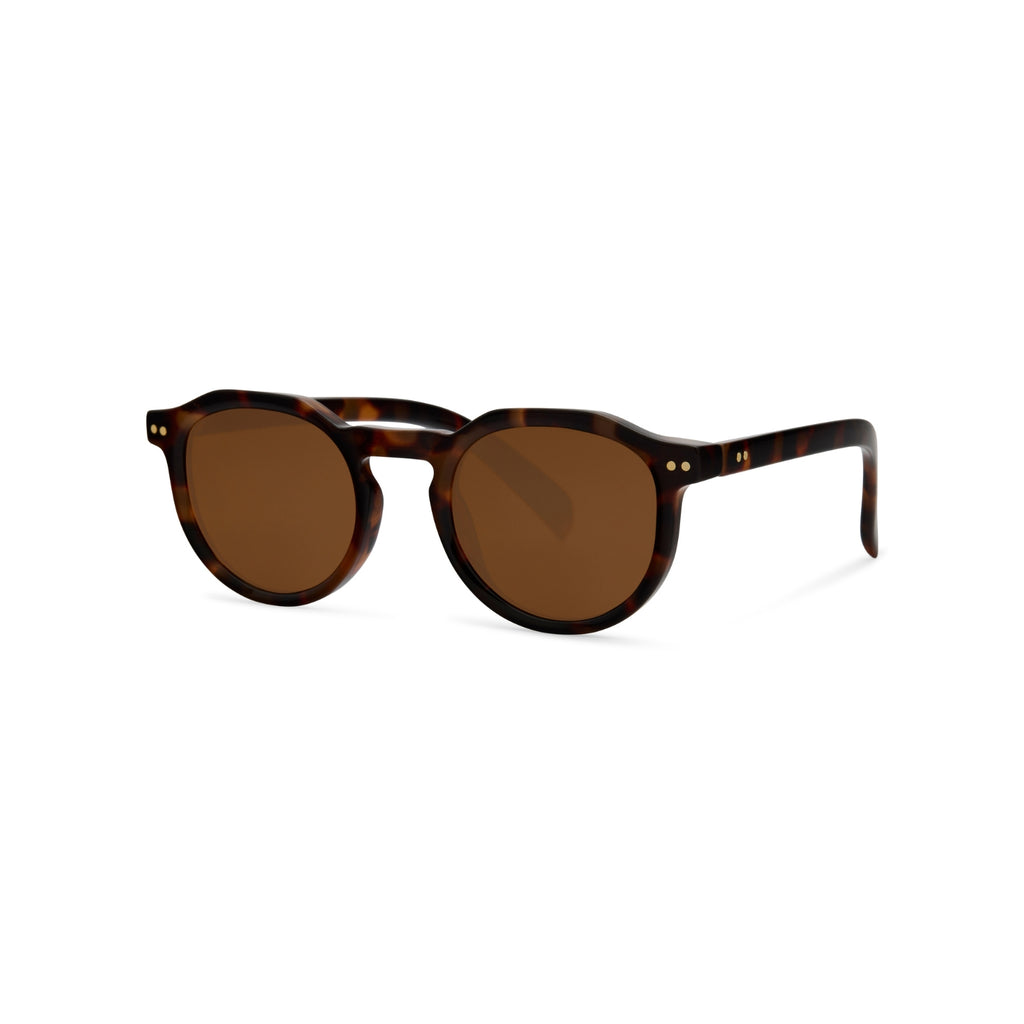 Lunettes de soleil brunes EVA GUILLEE, vue de profil